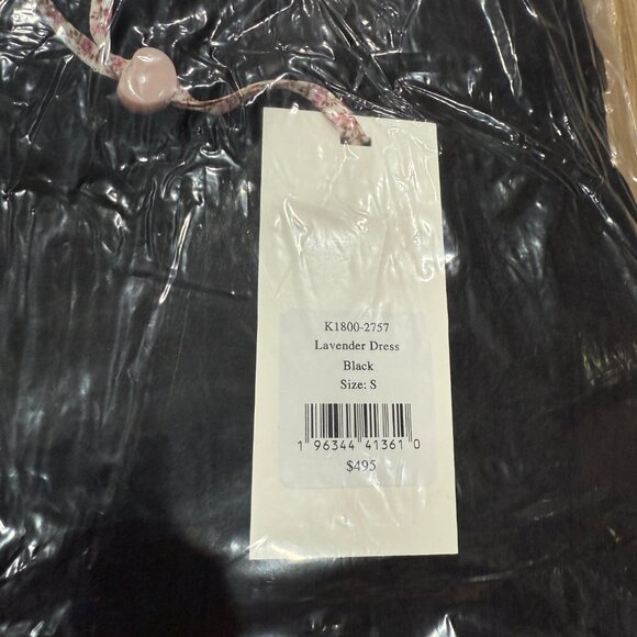 LoveShackFancy | Lavender Stretch Pointelle Mini Dress | Black | NWT - Picture 7 of 10